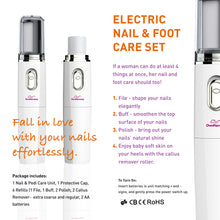 Load image into Gallery viewer, Electric Nail File Kit & Callus Remover (4 in 1) Best Pedicure Tools to Polish Nails - Perfect Manicure & Pedi Foot Care Set