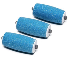 Load image into Gallery viewer, Own Harmony Extra Coarse 3 Refill Rollers Best Fit for Electric Callus Remover CR900 - Foot Care for Healthy Feet - Pedicure File Tools - Replacement 3 Pack Extra Coarse (Blue)
